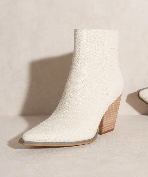 Sonia Western Ankle Booties // BROWN OR OFF WHITE