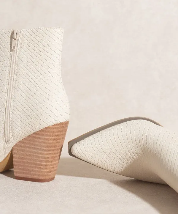 Sonia Western Ankle Booties // BROWN OR OFF WHITE