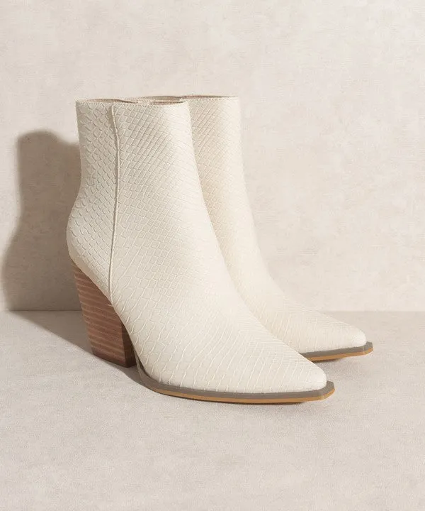 Sonia Western Ankle Booties // BROWN OR OFF WHITE