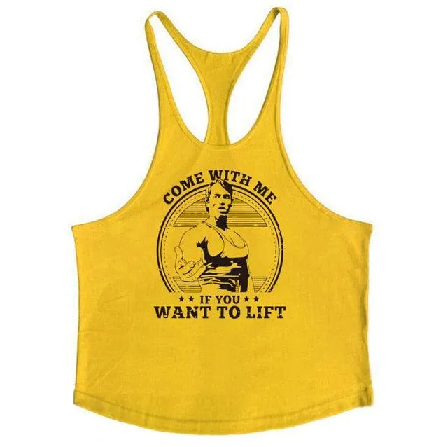 Stringer Tank Tops - Men's Sportswear Vest - Fitness Clothing Sleeveless Shirts (TM7)