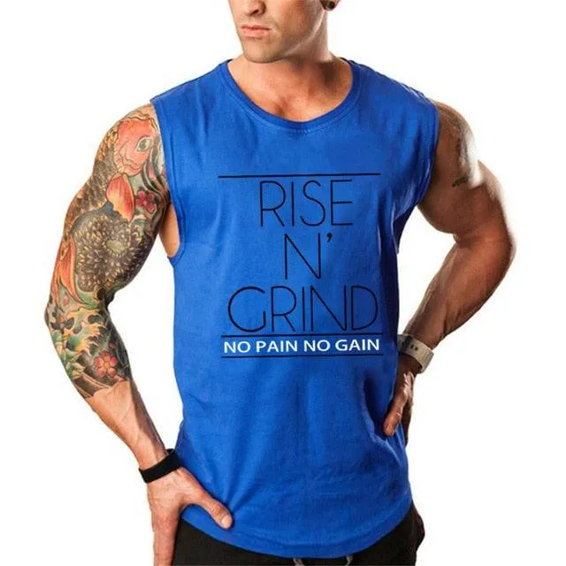 Stringer Tank Tops - Men's Sportswear Vest - Fitness Clothing Sleeveless Shirts (TM7)