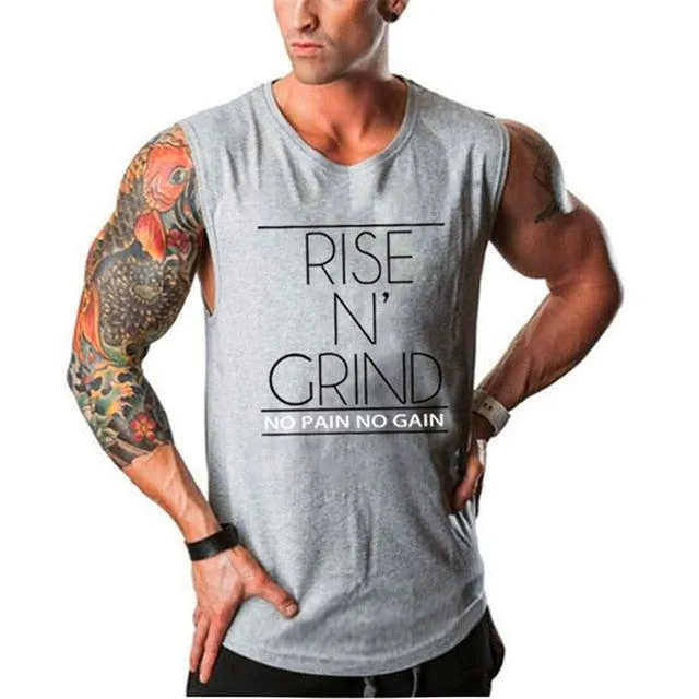 Stringer Tank Tops - Men's Sportswear Vest - Fitness Clothing Sleeveless Shirts (TM7)