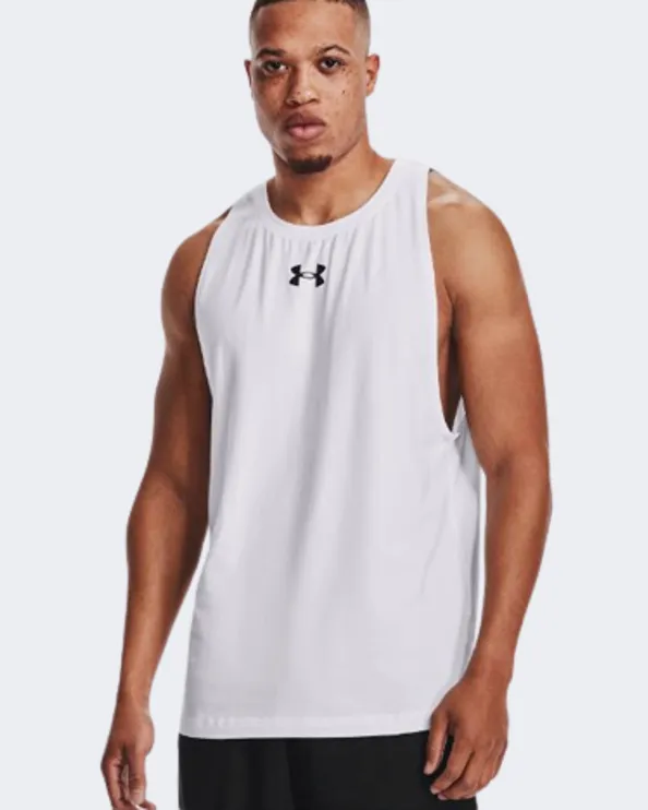 Under Armour Baseline Cotton Men Basketball Tank White/Black