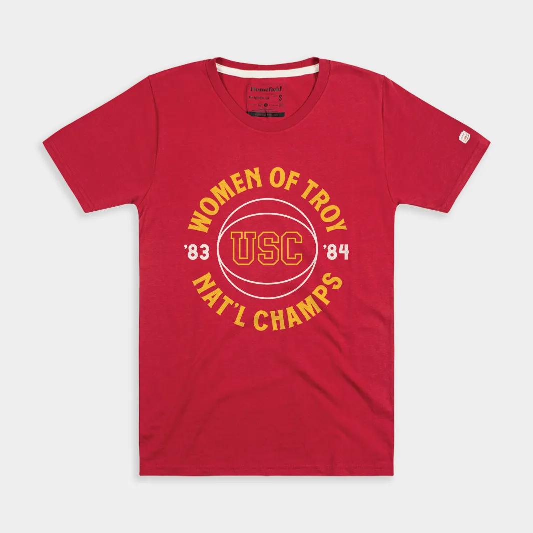 USC Women of Troy Retro Basketball Tee