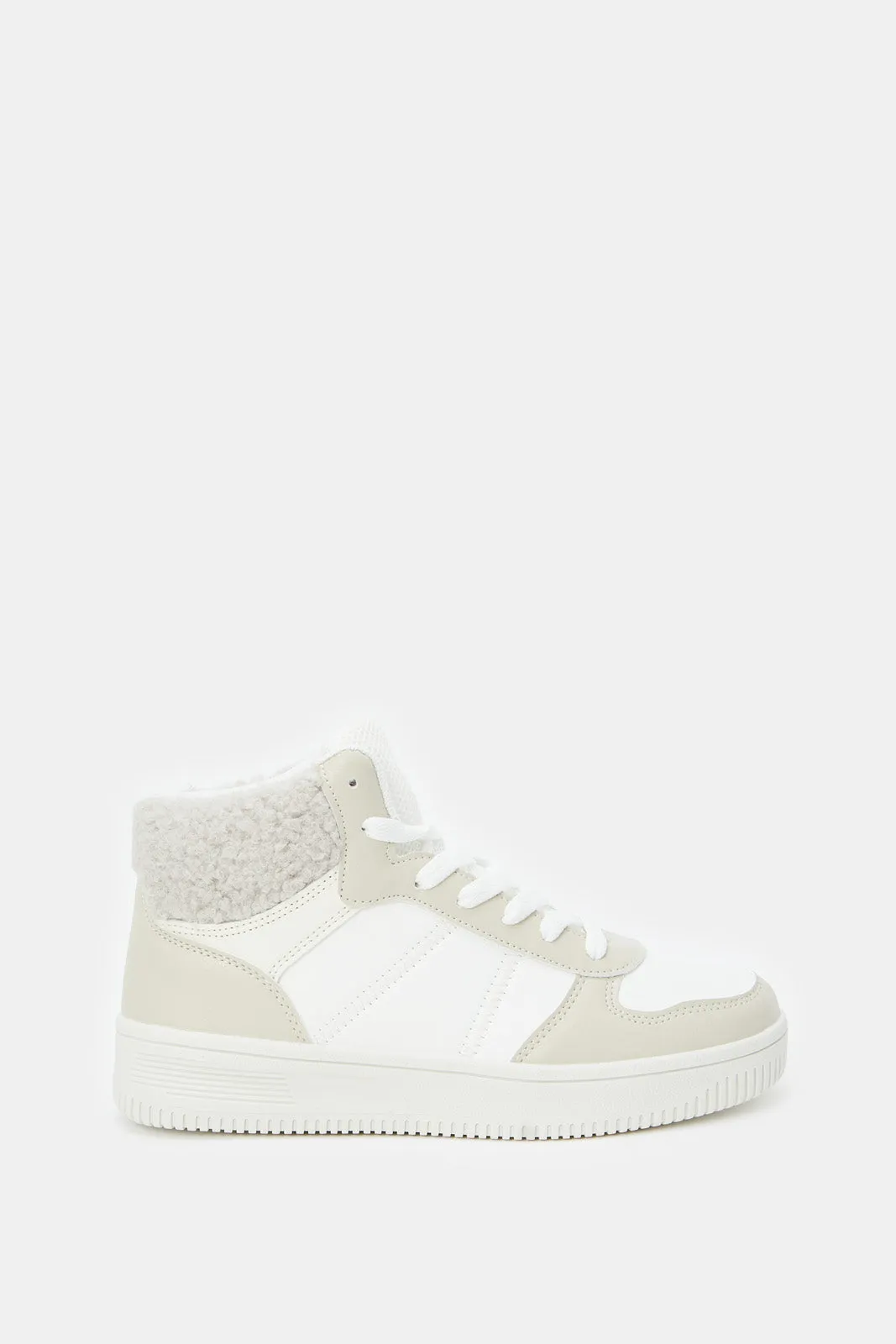 Women White High-top Sneakers