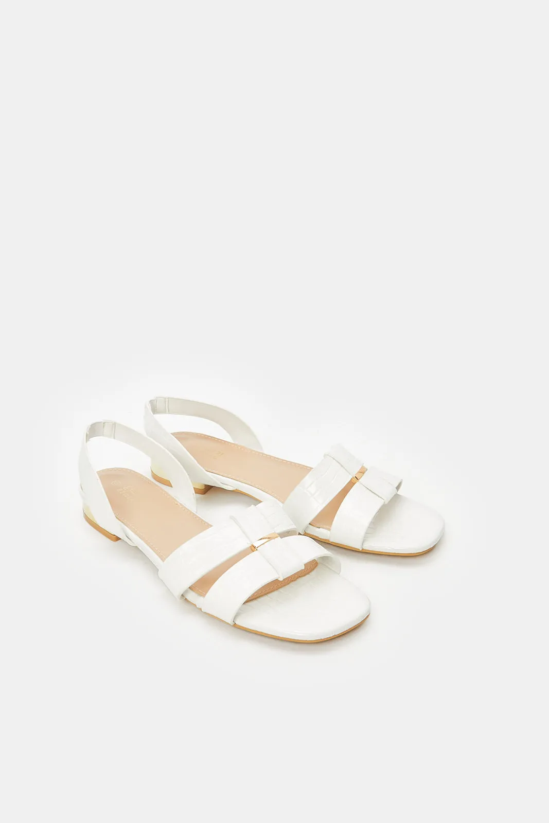 Women White Slingback Sandal