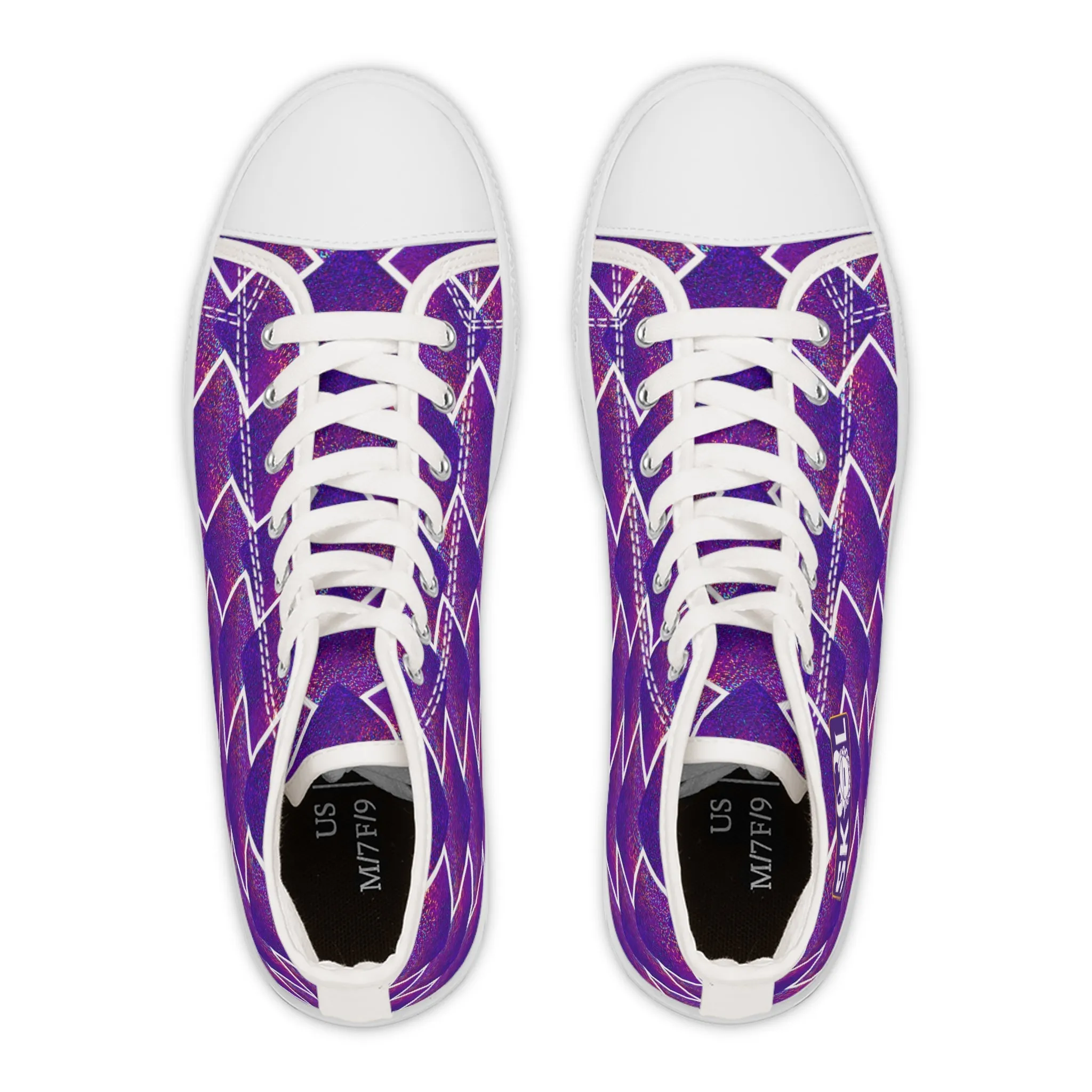 Women's High Top Sneakers - Purple Sparkle