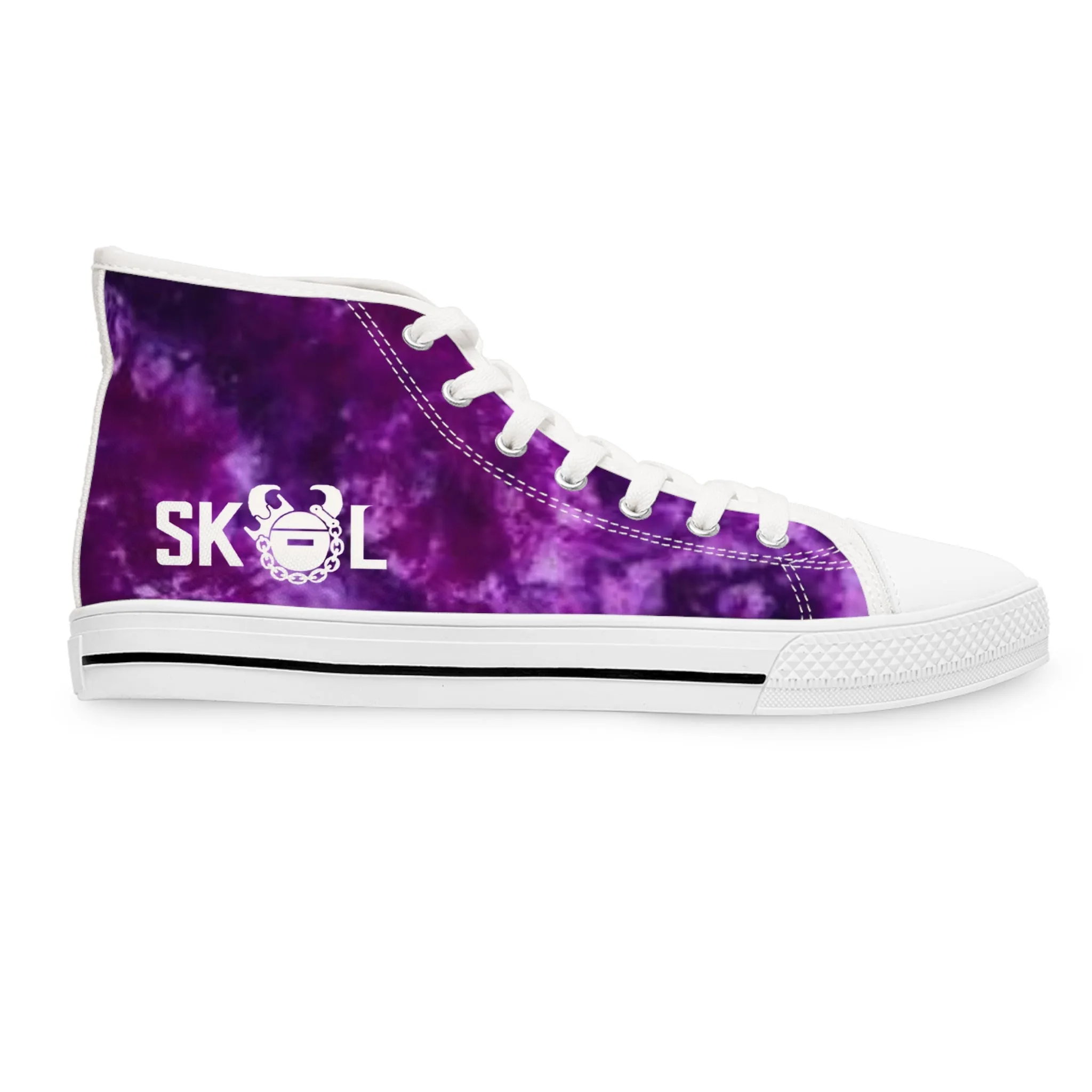 Women's High Top Sneakers - Purple Tie-Dye