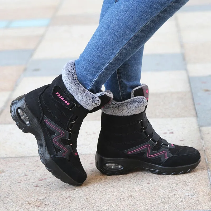 Women's thermal winter plush anti-skid suede boots CL