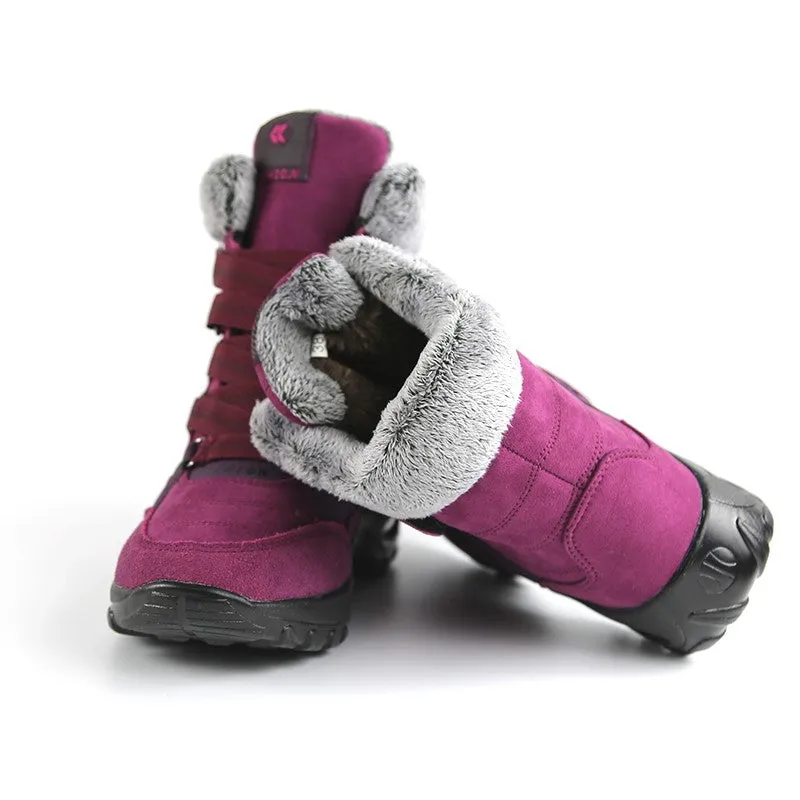 Women's thermal winter plush anti-skid suede boots CL