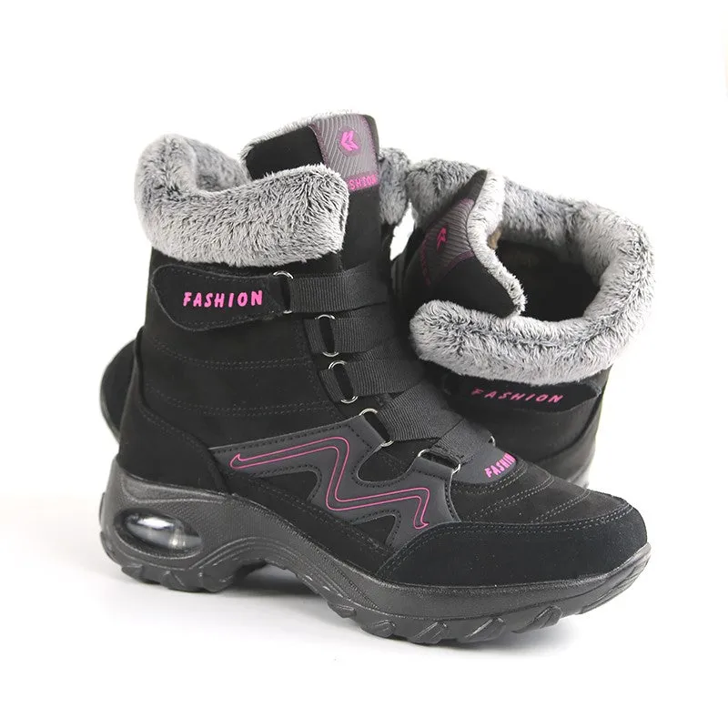 Women's thermal winter plush anti-skid suede boots CL