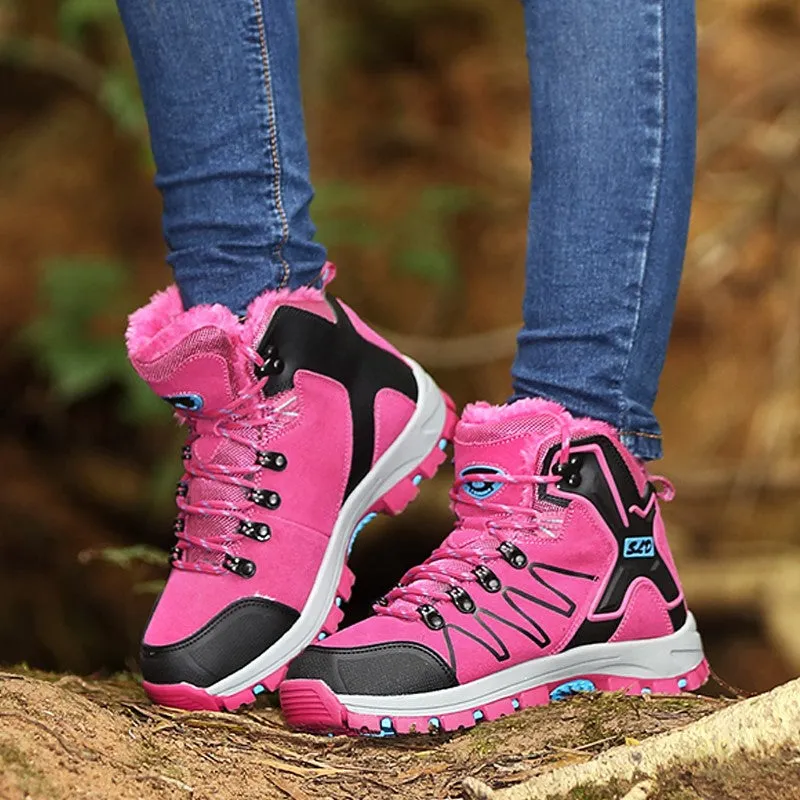 Women's winter thermal villi anti-skid high top sneakers boots