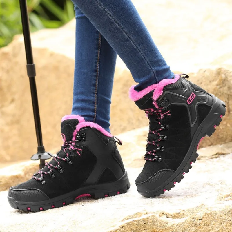 Women's winter thermal villi anti-skid high top sneakers boots